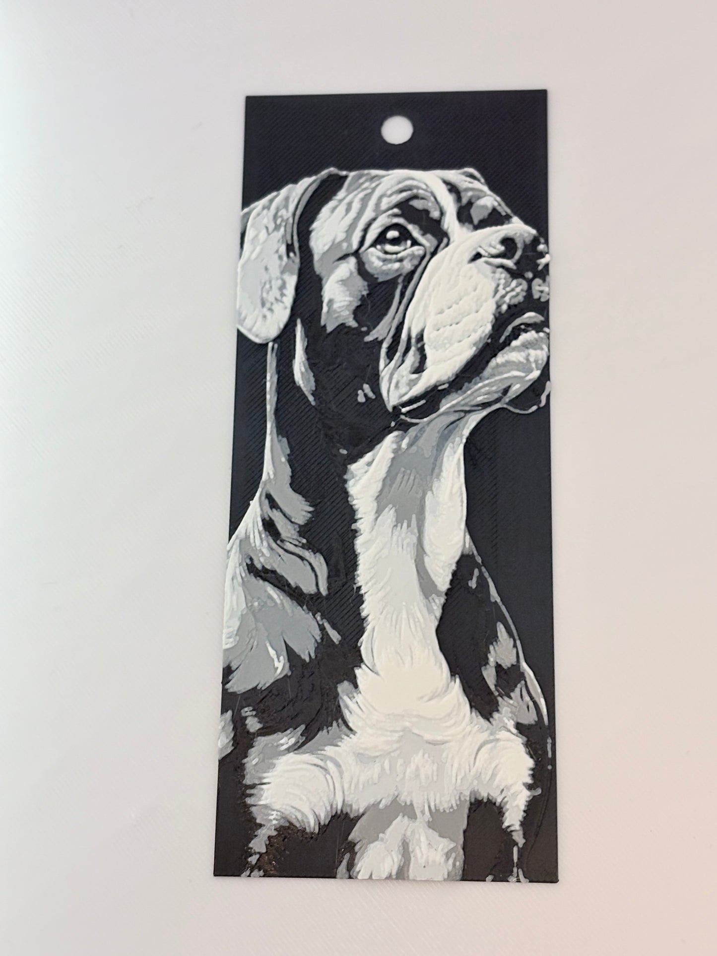 3D Printed Boxer Dog Bookmark