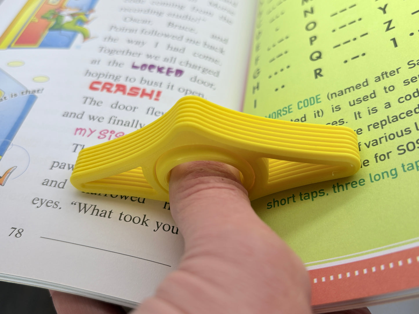 3D Printed Book Spine Opener & Page Holder