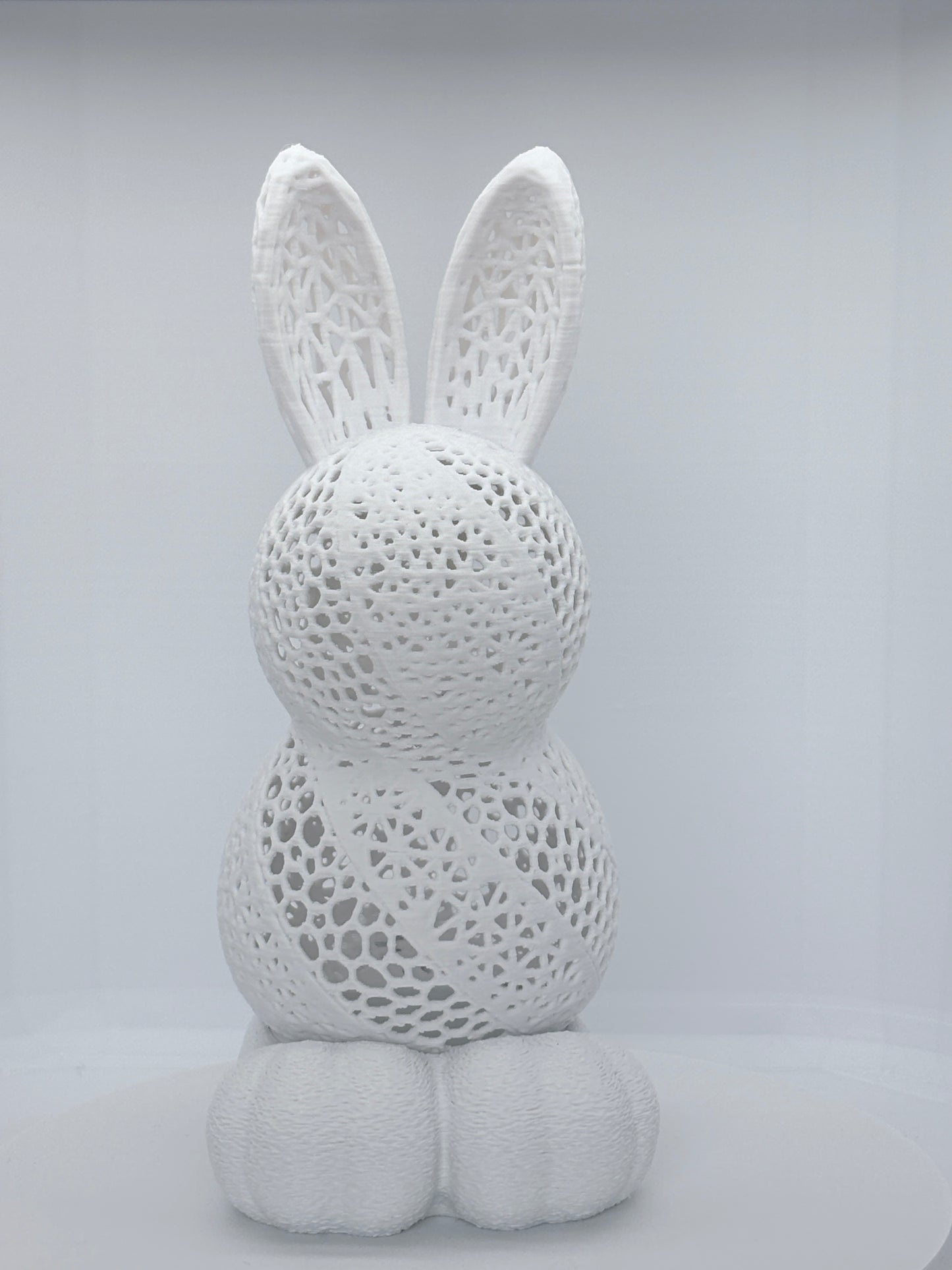 3D Printed Voronoi Lace Bunny Tea Light Holder