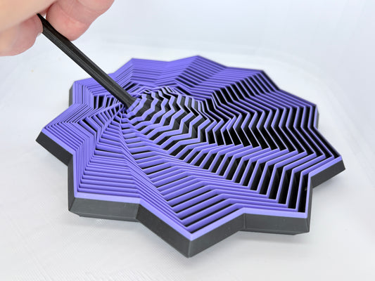 3D Printed Kinetic Fidget Spinner — Two-Tone Mandala