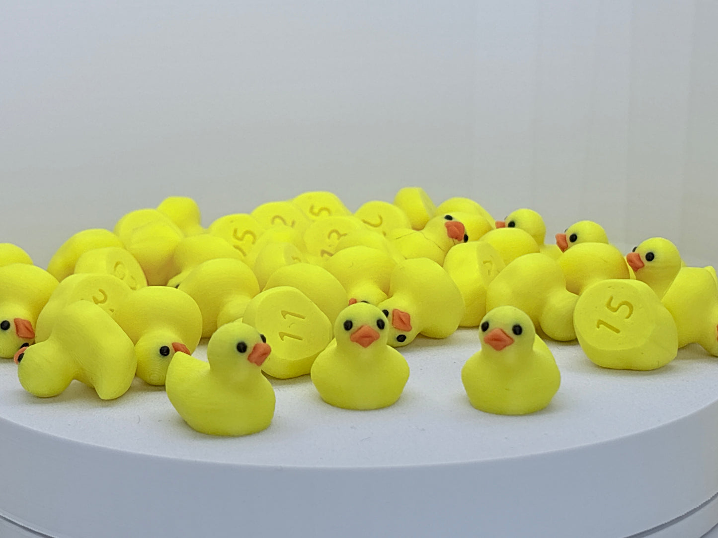 3D Printed Mini Numbered Rubber Ducks