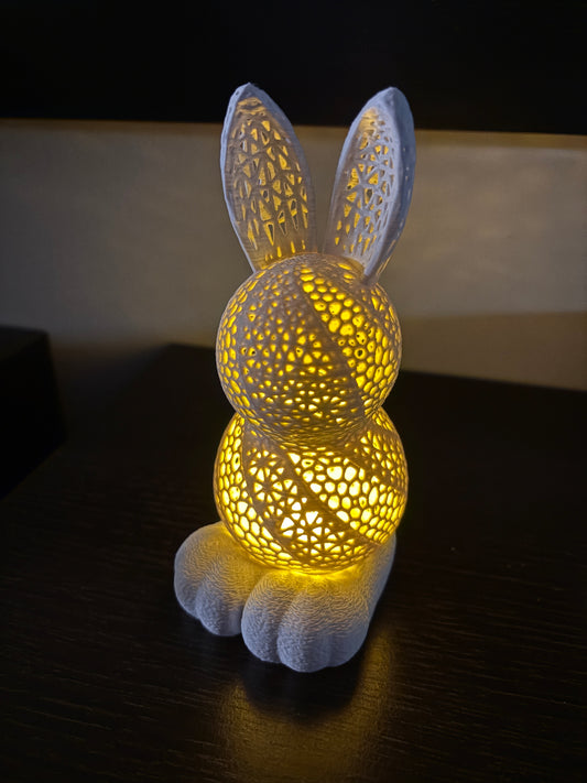 3D Printed Voronoi Lace Bunny Tea Light Holder