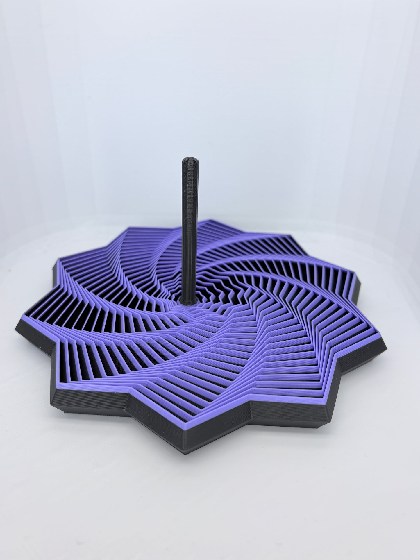 3D Printed Kinetic Fidget Spinner — Two-Tone Mandala