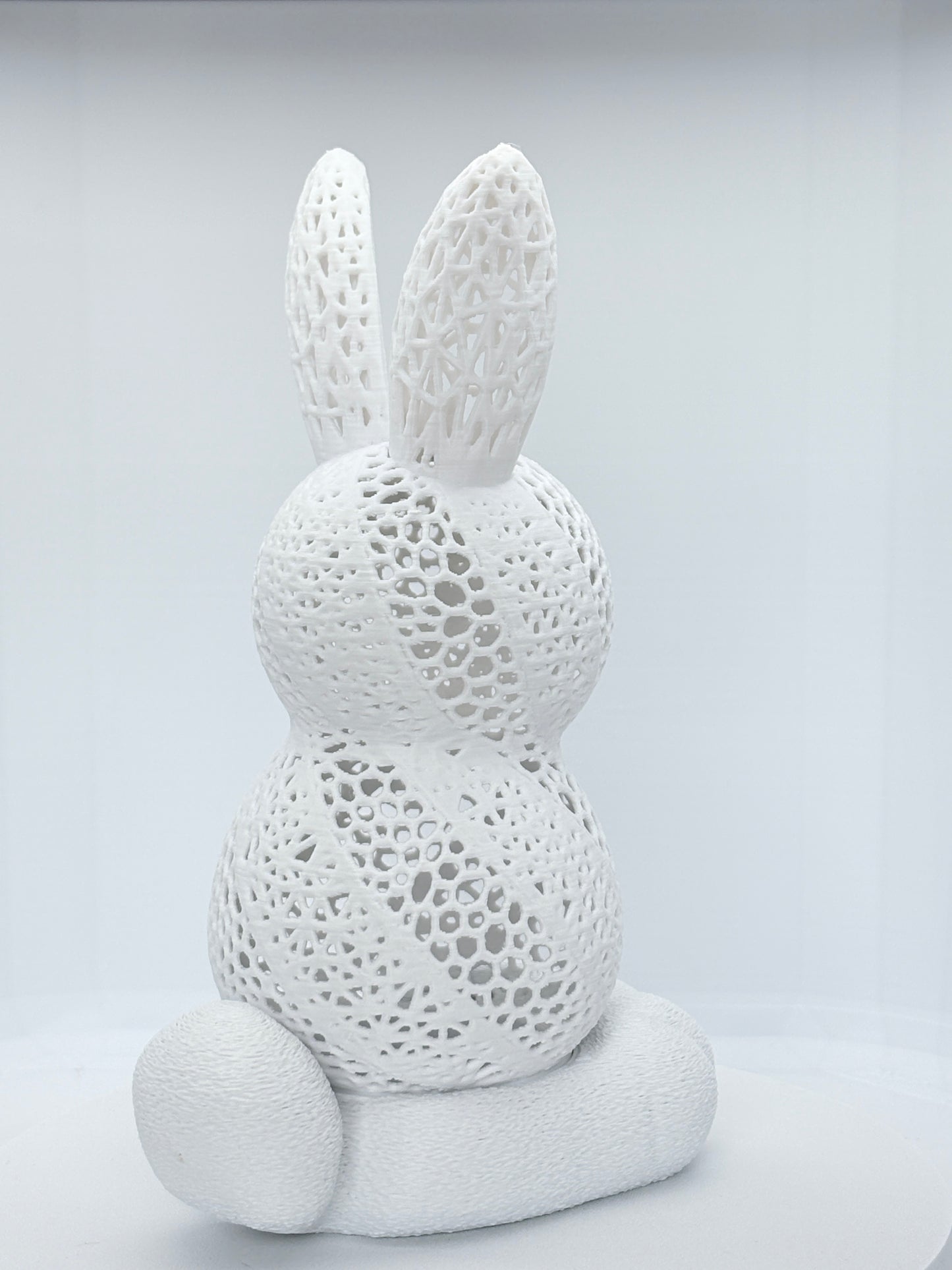 3D Printed Voronoi Lace Bunny Tea Light Holder