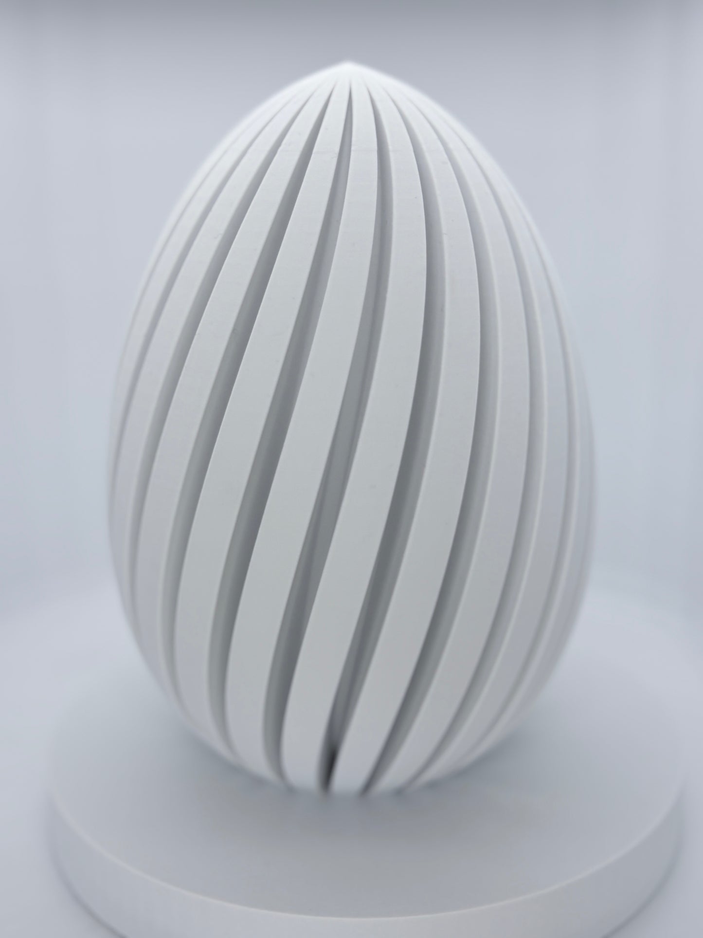 3D Printed Sculptural Ribbed Egg