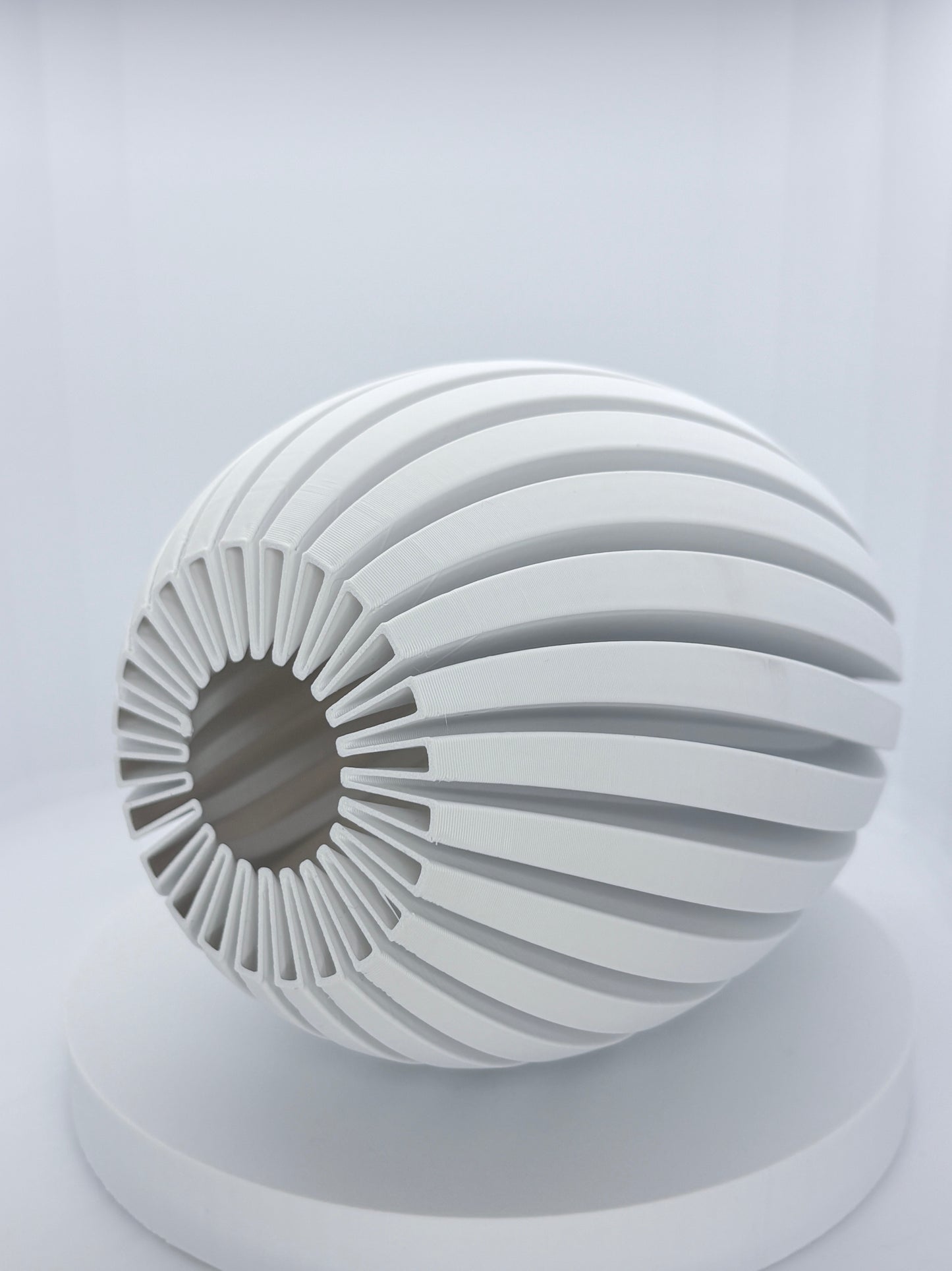3D Printed Sculptural Ribbed Egg