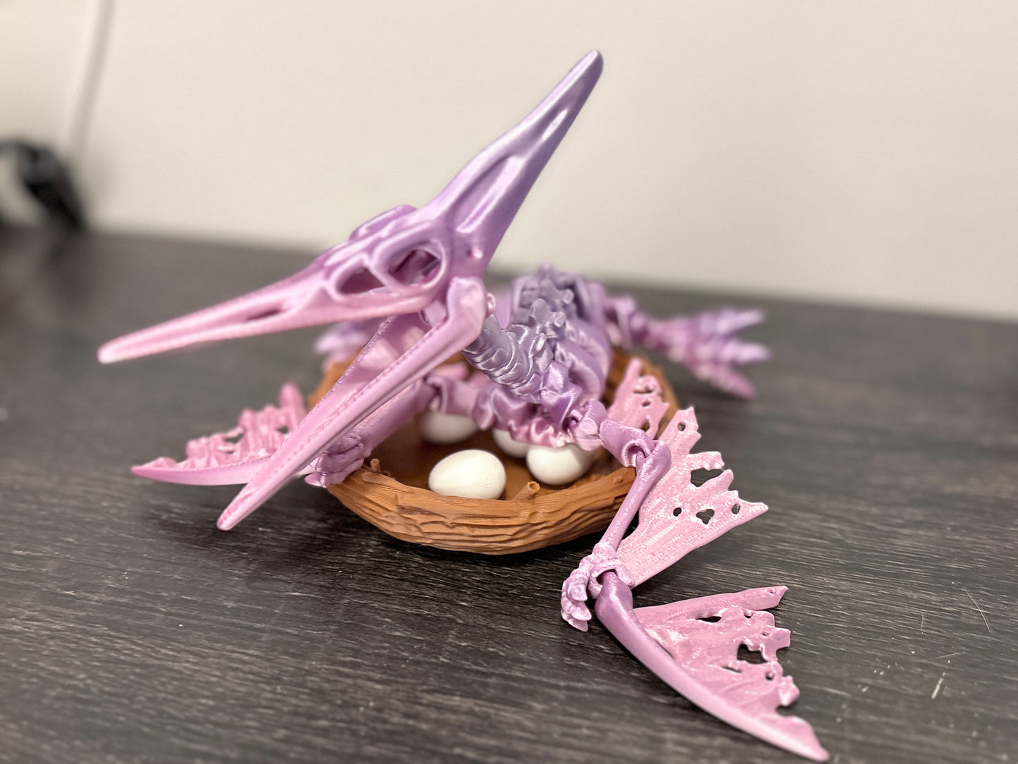 3D Printed Pterosaur Nesting Figure with Eggs
