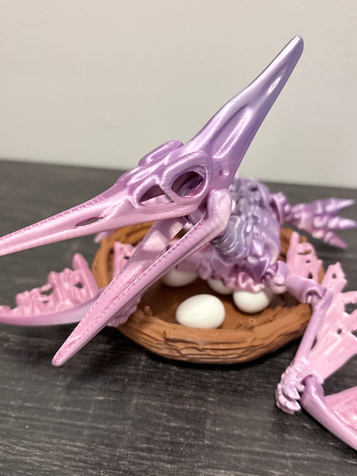 3D Printed Pterosaur Nesting Figure with Eggs