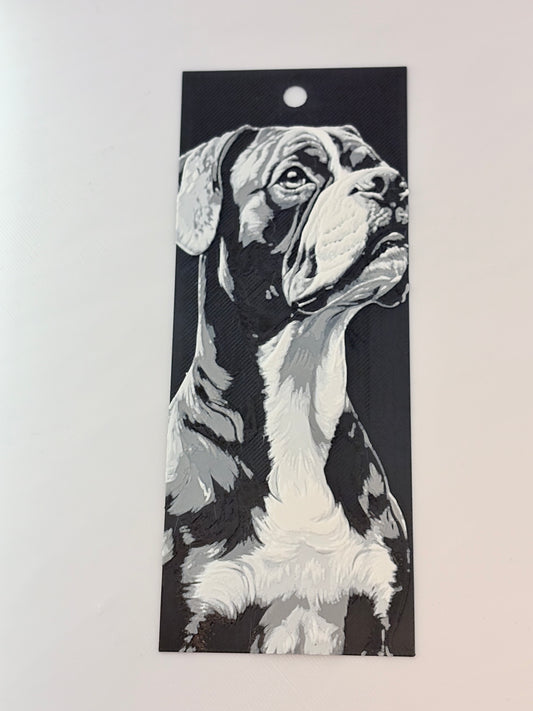 3D Printed Boxer Dog Bookmark